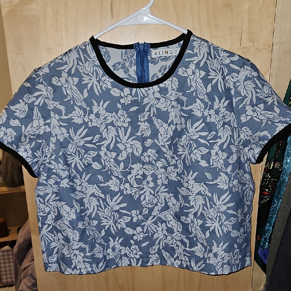 Kling Blue Floral Women's Top